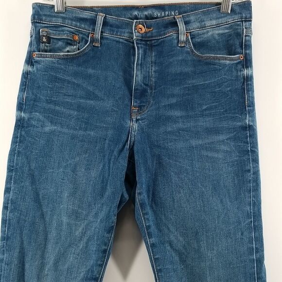 & Denim Jeans Women's Size 32 Shaping Skinny Ankle Regular Waist Mid Rise Denim - Picture 2 of 13